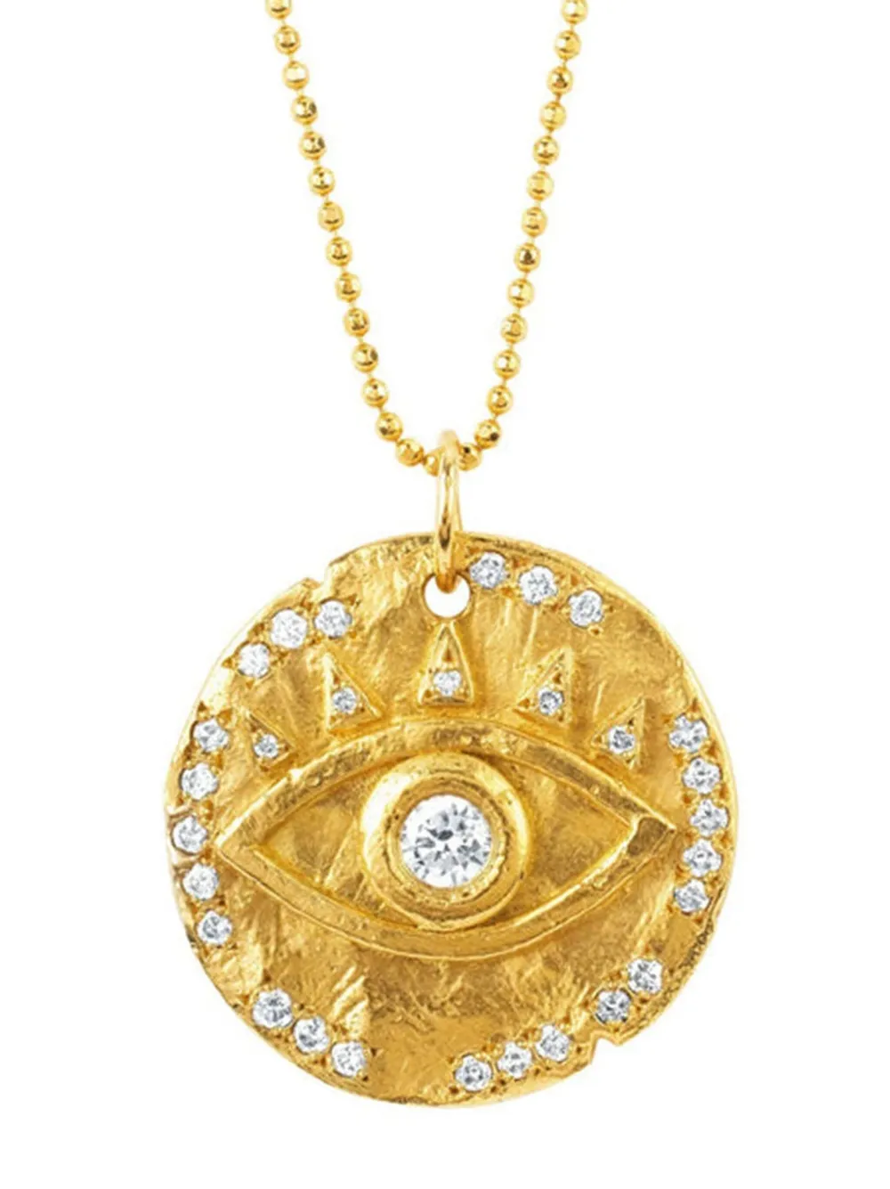 Logan Hollowell Collana Eye of Protection in oro giallo 14kt con diamanti