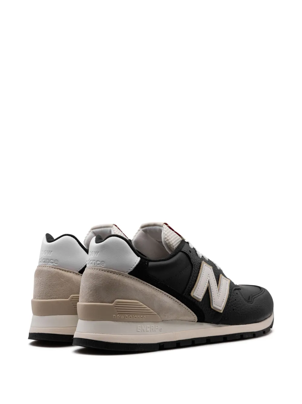 New Balance Aimé Leon Dore 996 Suede And Rubber-trimmed Leather Sneakers In Black