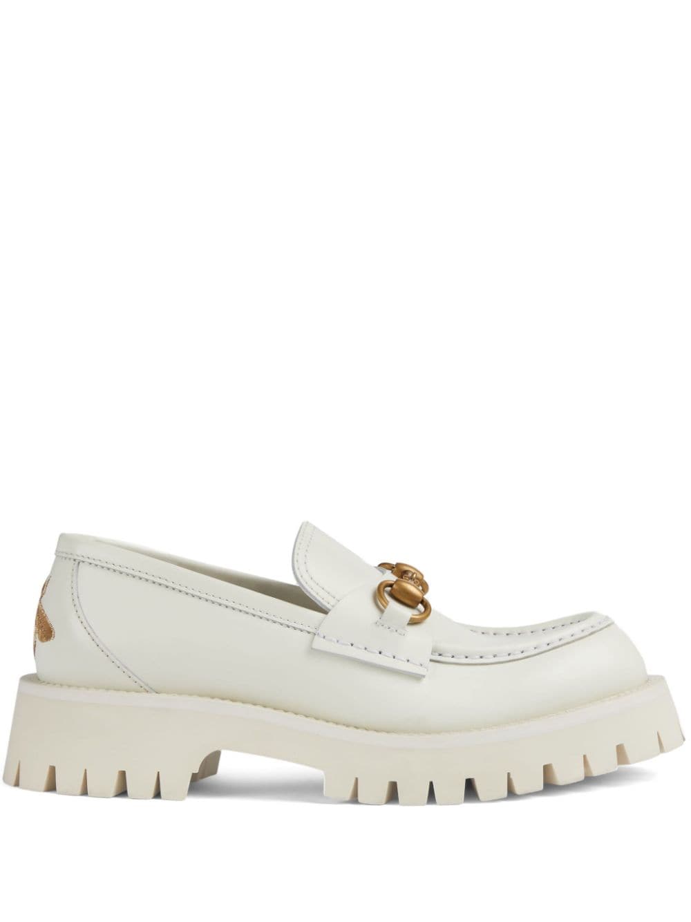 Gucci Horsebit-embellished Leather Loafers In White