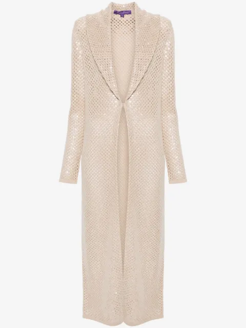 Ralph Lauren Collection sequinned cashmere cardi-coat