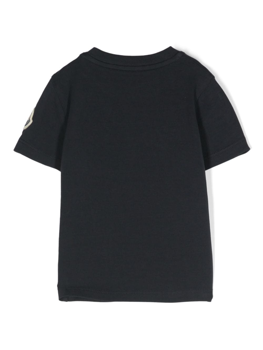 Moncler Enfant embroidered-logo cotton T-shirt - Blauw