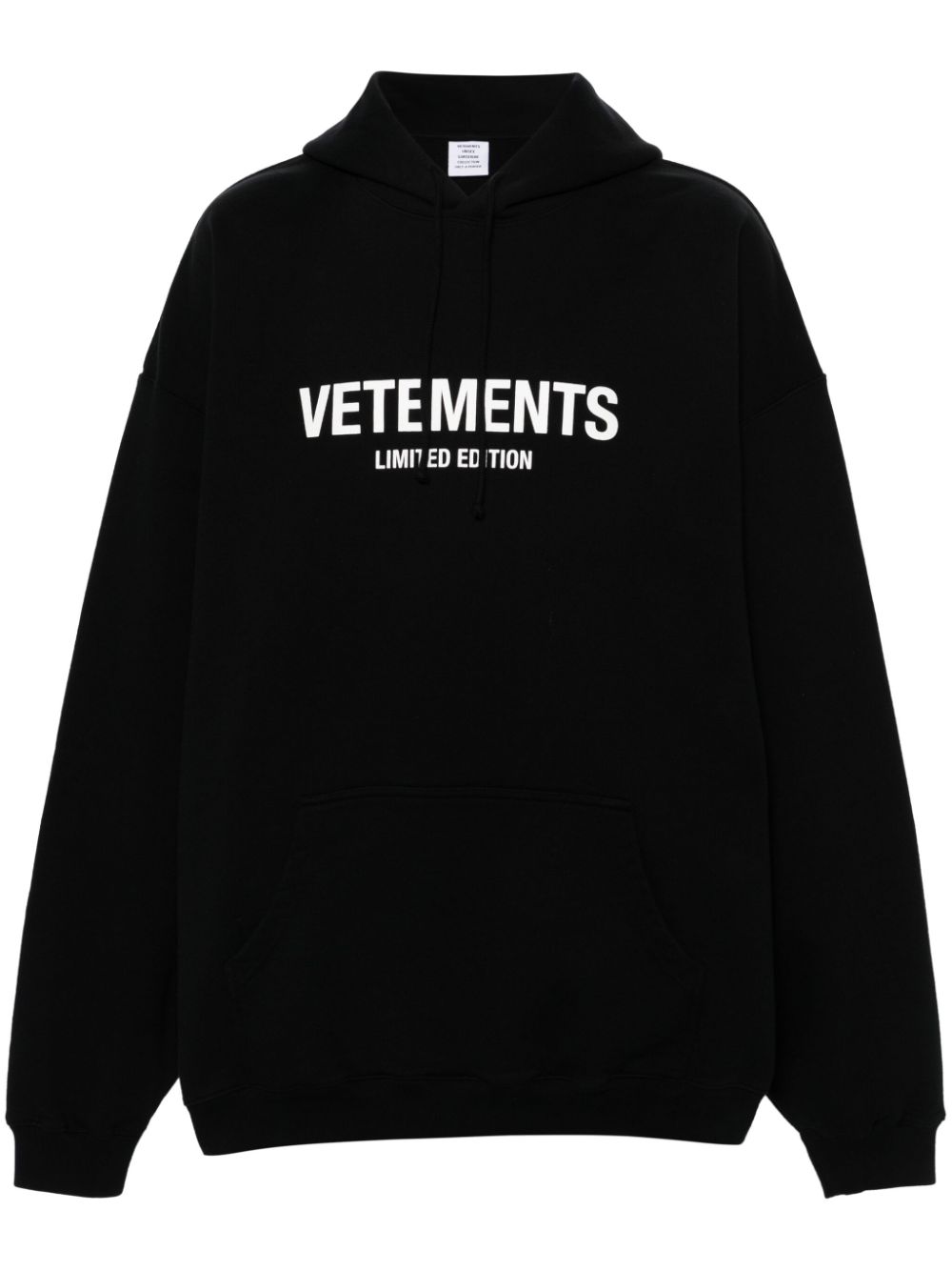 Shop Vetements Logo-print Hoodie In Black