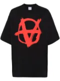 VETEMENTS Reverse Anarchy cotton T-shirt - Black