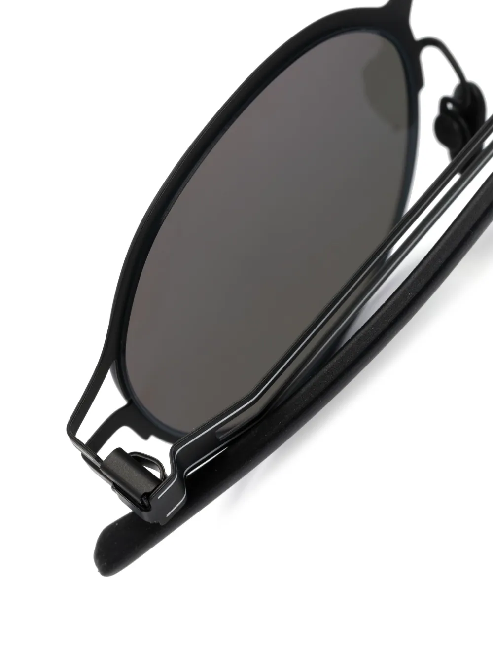 Mykita Zonnebril met rond montuur Zwart