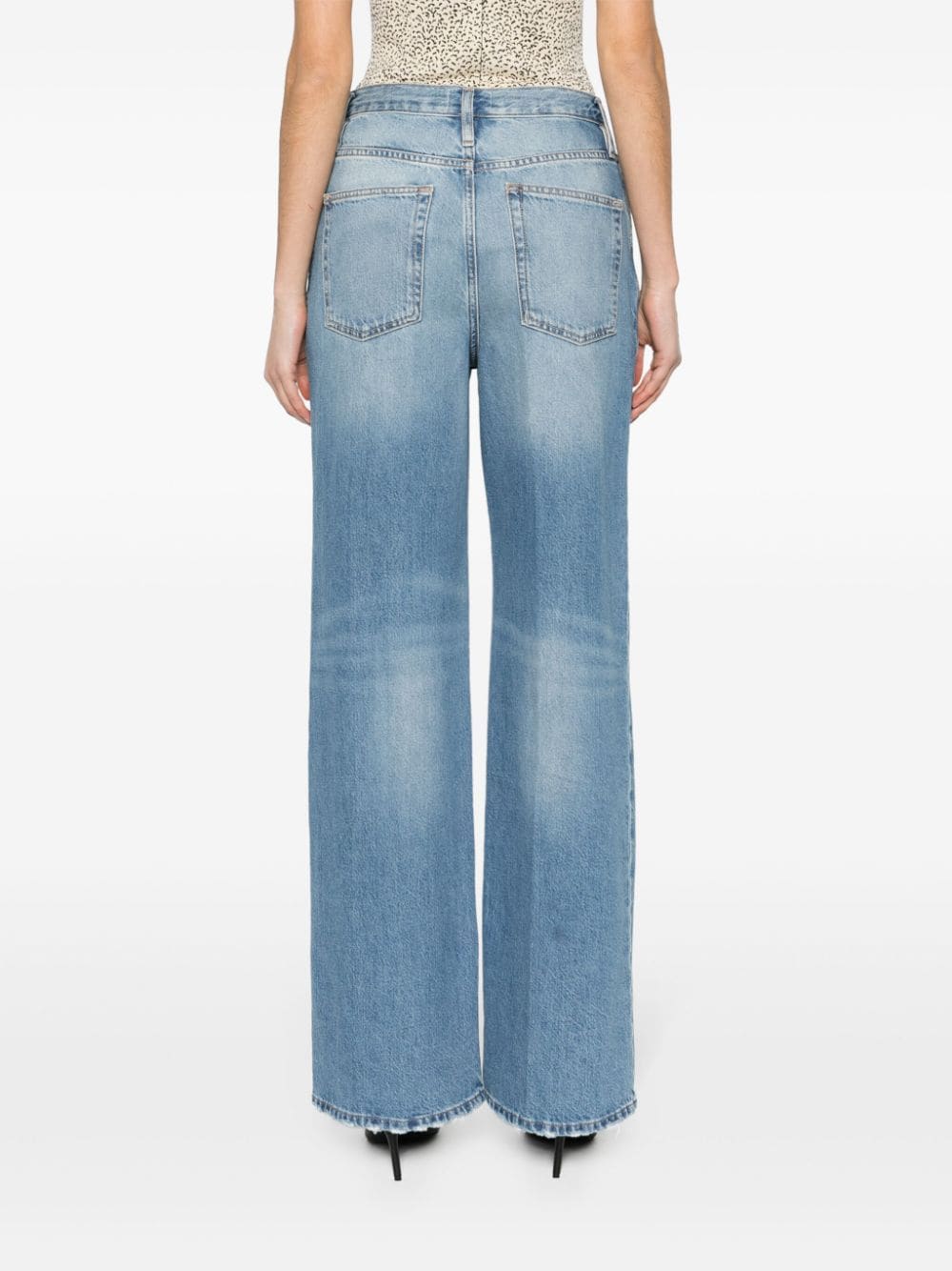 FRAME The 1978 high waist straight jeans Blauw