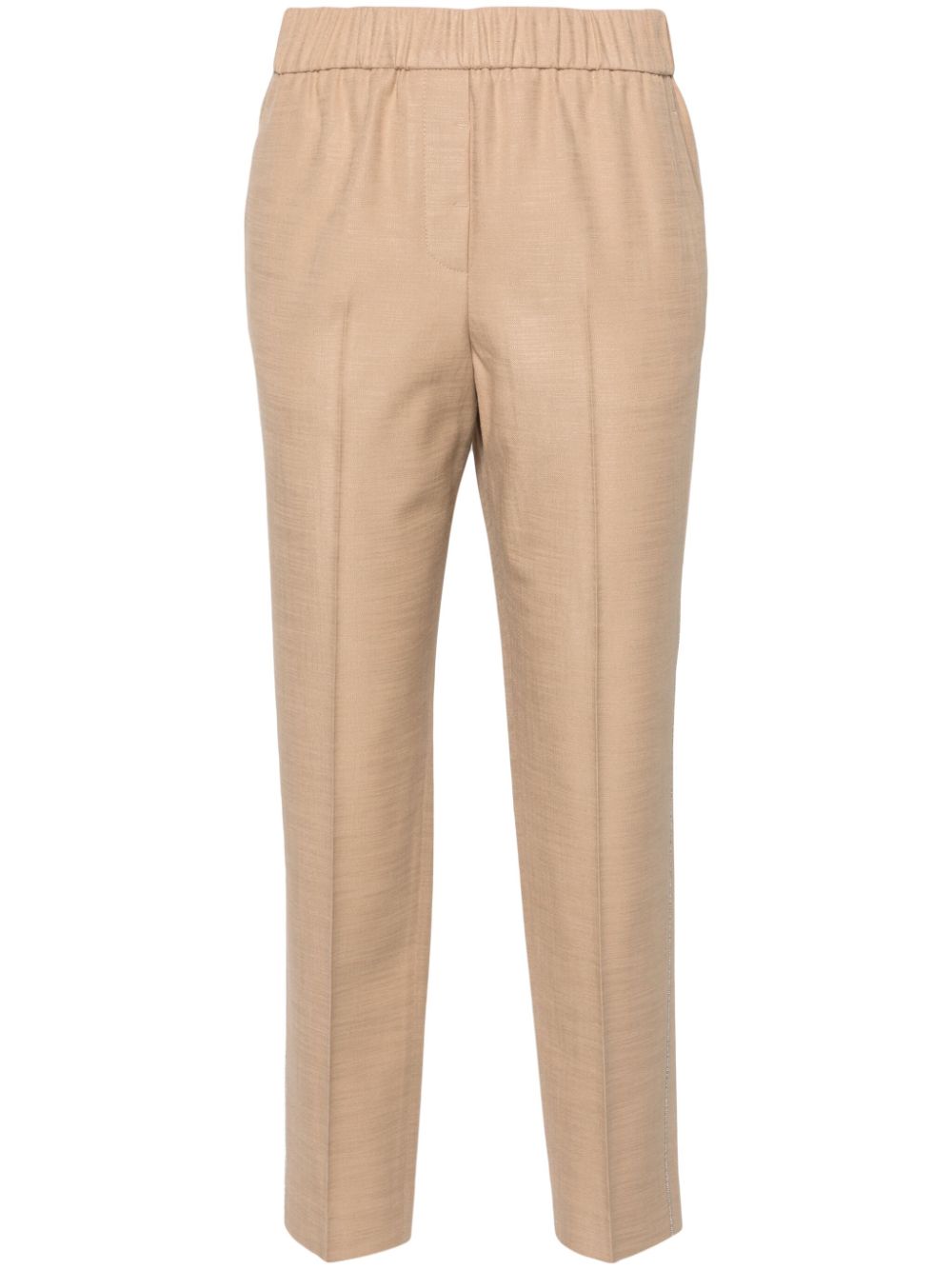 Peserico Mid-rise Tailored Trousers In Neutrals