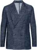 Tagliatore double-breasted denim blazer - Blue