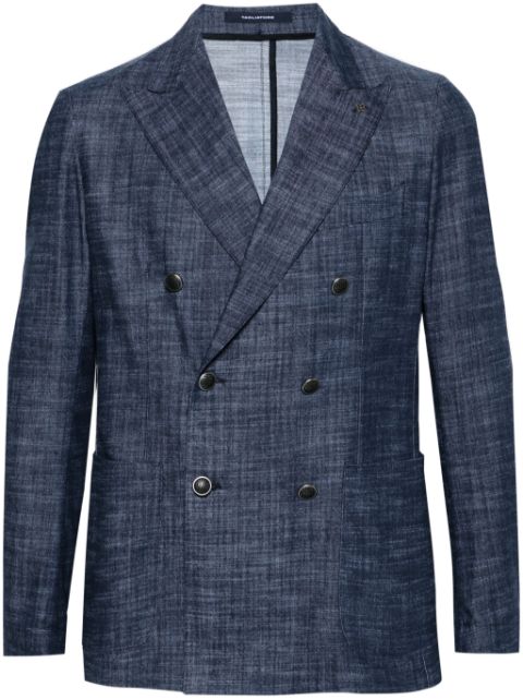 Tagliatore blazer en jean à boutonnière croisée