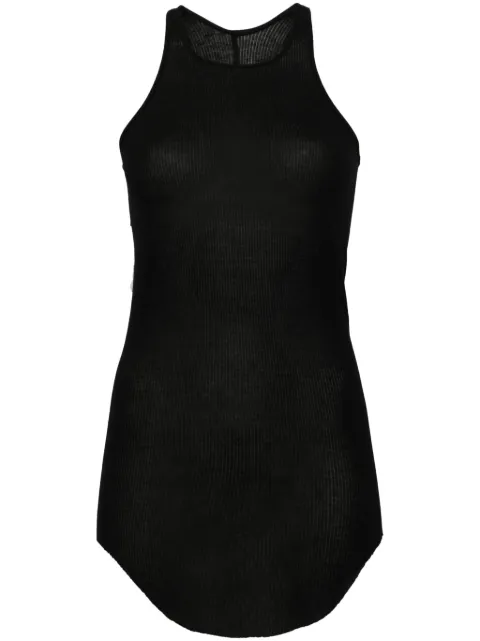Rick Owens scoop-neck fine-ribbed tank top