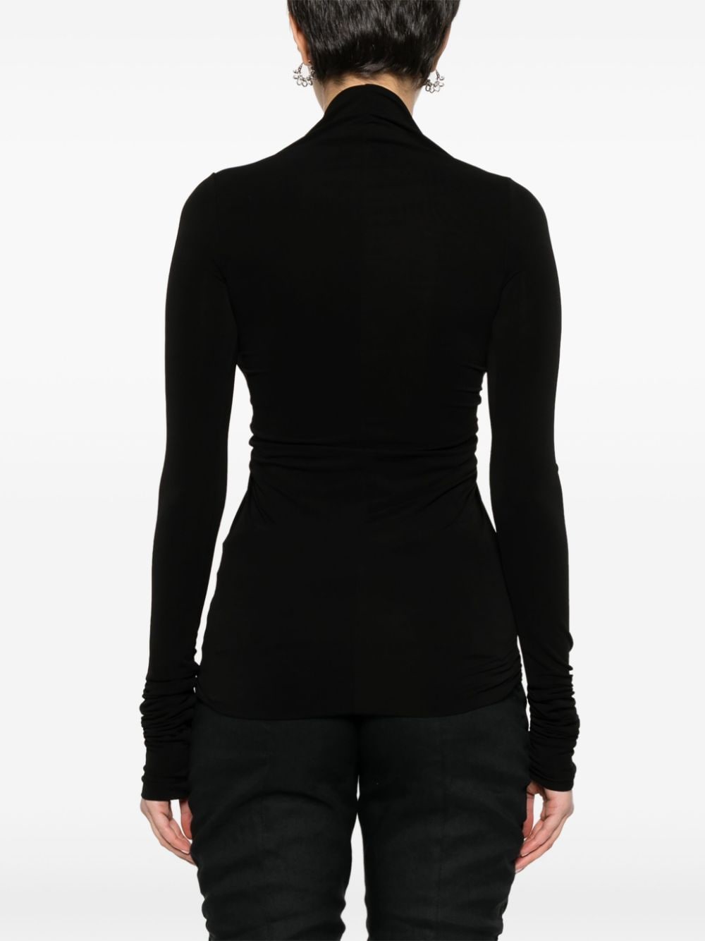 Shop Rick Owens Prong Cut-out Top In Black
