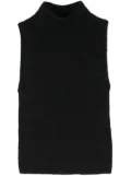 Róhe open back knitted top - Black