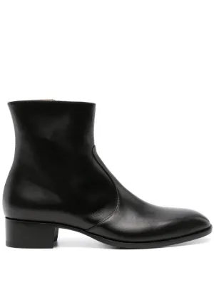Studio Nicholson 40mm Leather Boots | Black | FARFETCH