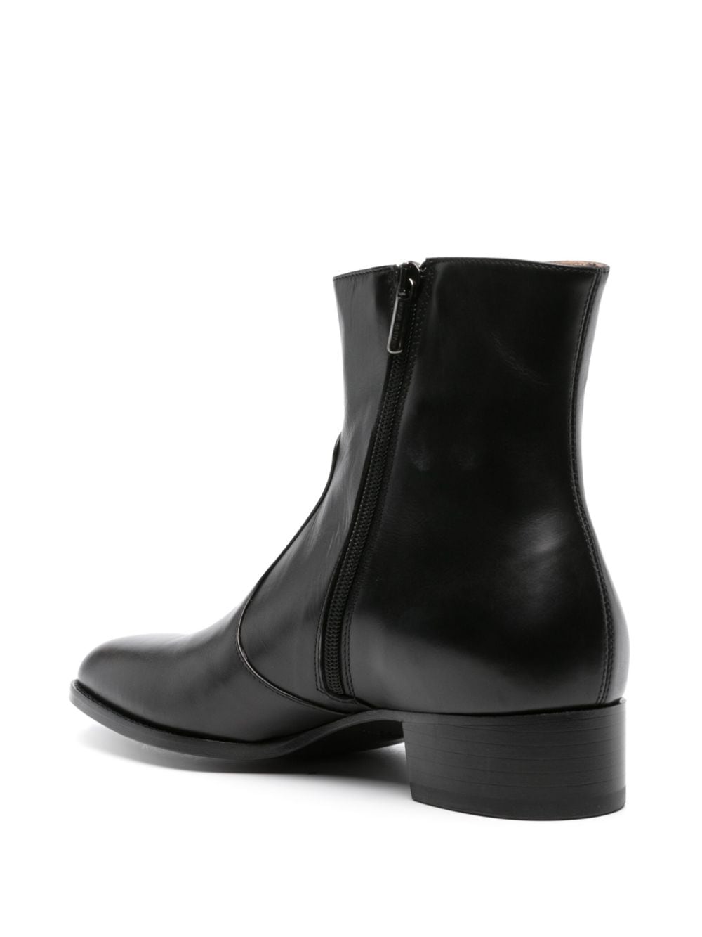 Shop Scarosso X Warren Alfie Baker Leather Boots In Black