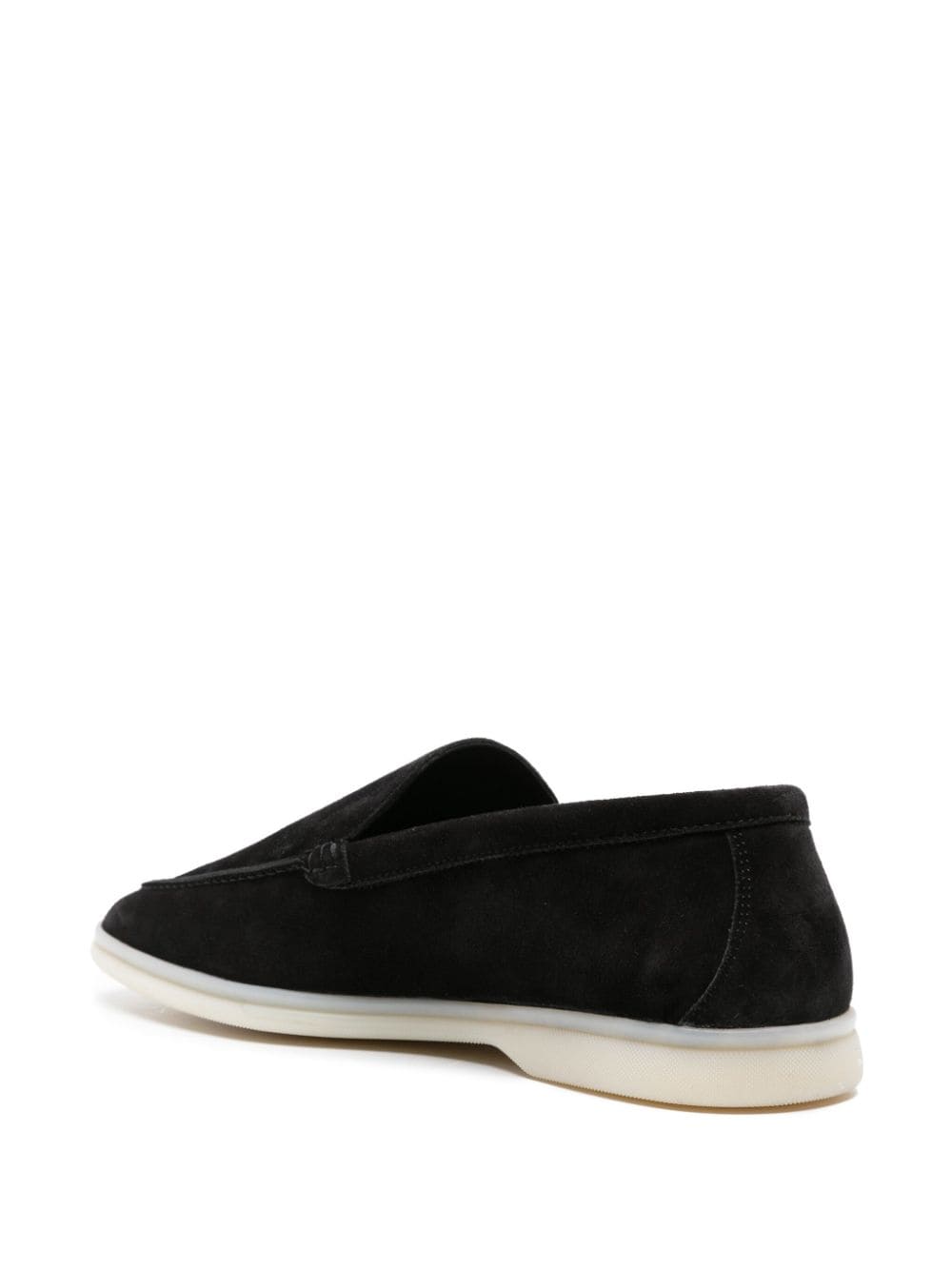 Shop Scarosso Ludovico Suede Loafers In Black