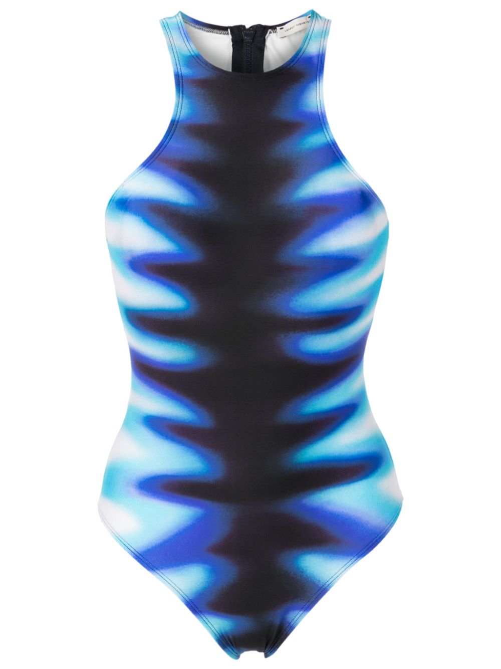 Lenny Niemeyer abstract-print halterneck swimsuit - Blue