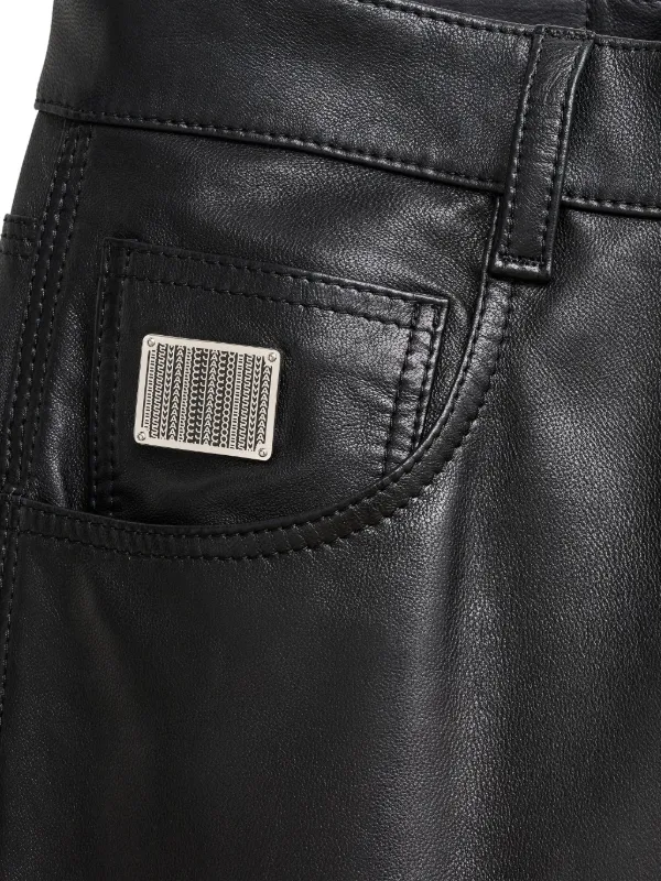Marc Jacobs ワイド レザーパンツ | ブラック | FARFETCH JP