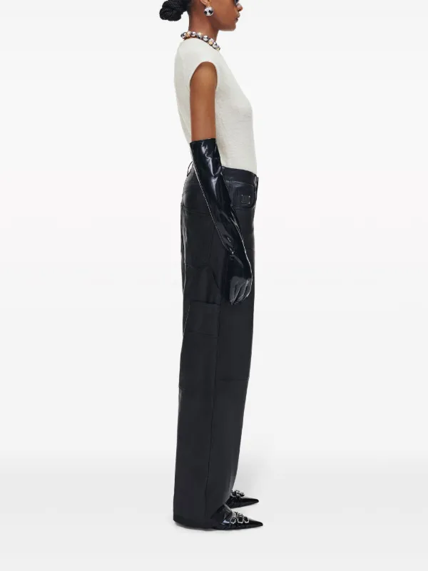 Marc Jacobs ワイド レザーパンツ | ブラック | FARFETCH JP