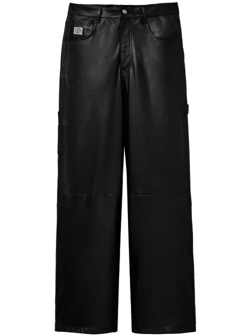 Pantalon en cuir à coupe ample - Marc Jacobs - Modalova