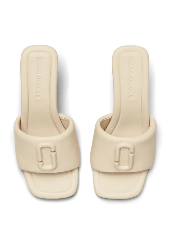 【MARC JACOBS】THE LEATHER SLIDE サンダル ホワイト【mjl07】 MARC JACOBS（マークジェイコブス）の「THE LEATHER SLIDE/ザ
