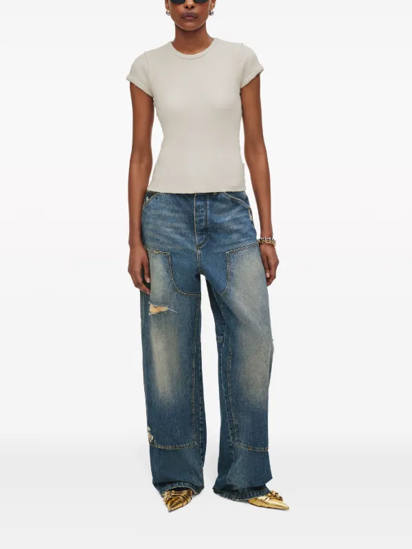 Marc Jacobs Grunge Shrunken T-shirt | Neutrals | FARFETCH