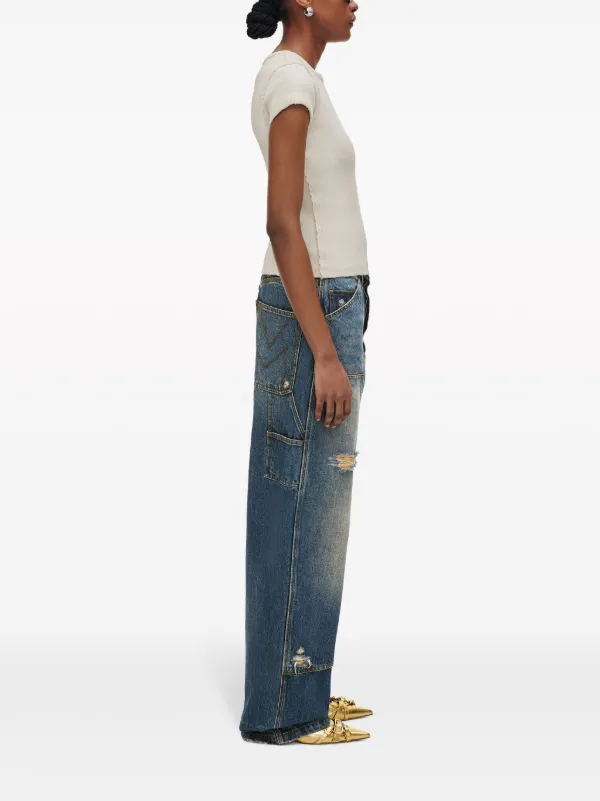 セール☆MARC JACOBS GRUNGE SHRUNKEN TEE Marc Jacobs Grunge Shrunken T-shirt | Neutrals | FARFETCH