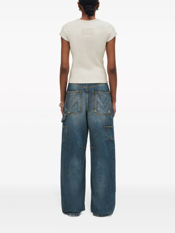 セール☆MARC JACOBS GRUNGE SHRUNKEN TEE Marc Jacobs Grunge Shrunken T-shirt | Neutrals | FARFETCH