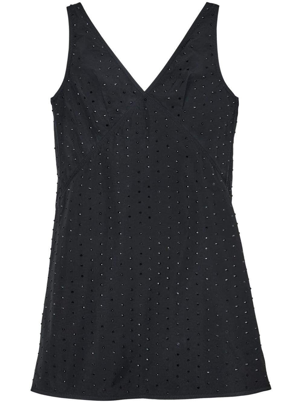 Marc Jacobs crystal-embellished V-neck minidress – Black