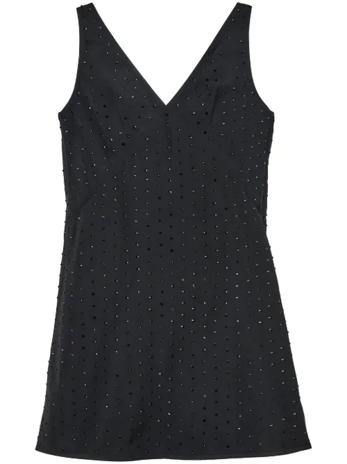 Robe courte ornée de cristaux à col v - Marc Jacobs - Modalova