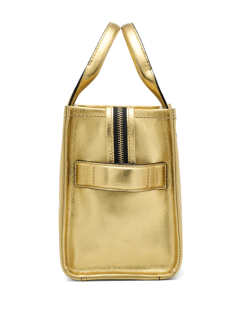 Shop Marc Jacobs The Small Metallic Leather Duffle Bag In 金色