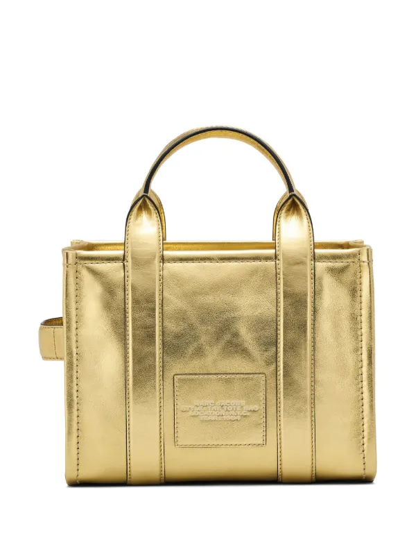 トートバッグ The Small Tote - Marc Jacobs - Leather - Gold Marc Jacobs Gold leather The Small Tote Bag | TheDoubleF