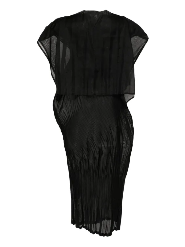 Black sheer midi dress best sale