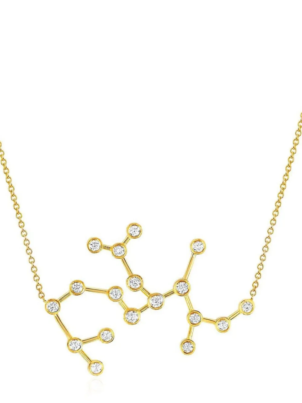 Logan Hollowell collar Sagittarius Constellation en oro amarillo de 14kt con diamante | dorado | Image 1