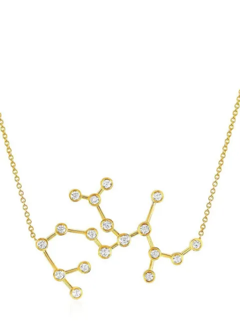 Logan Hollowell 14kt yellow gold Sagittarius Constellation diamond necklace