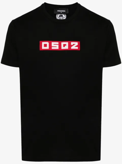 DSQUARED2 logo-appliqqué cotton T-shirt