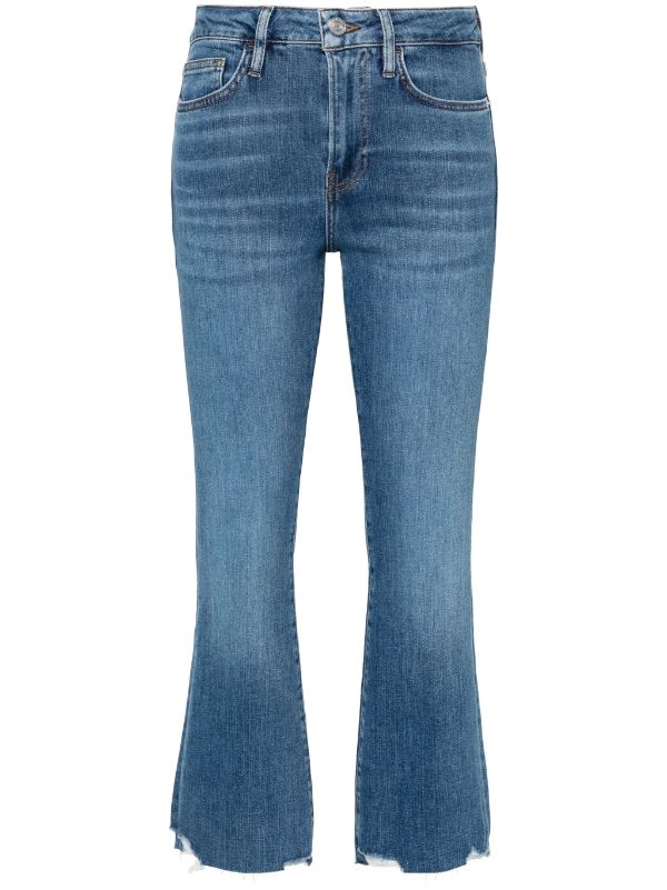 FRAME Le Crop Mini Boot raw-cut Edge Jeans - Farfetch