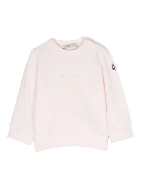 Moncler Enfant embroidered-logo cotton sweatshirt
