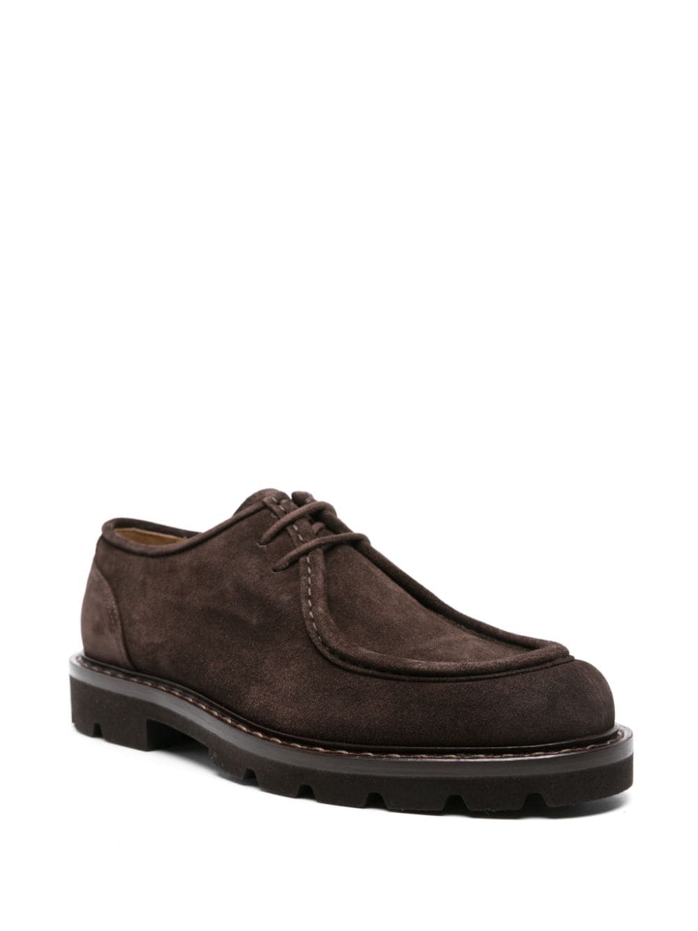 Shop Scarosso Damiano Leather Derby Shoes In Brown