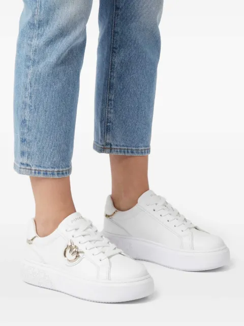 PINKO high-soled flatform sneakers with metal logo