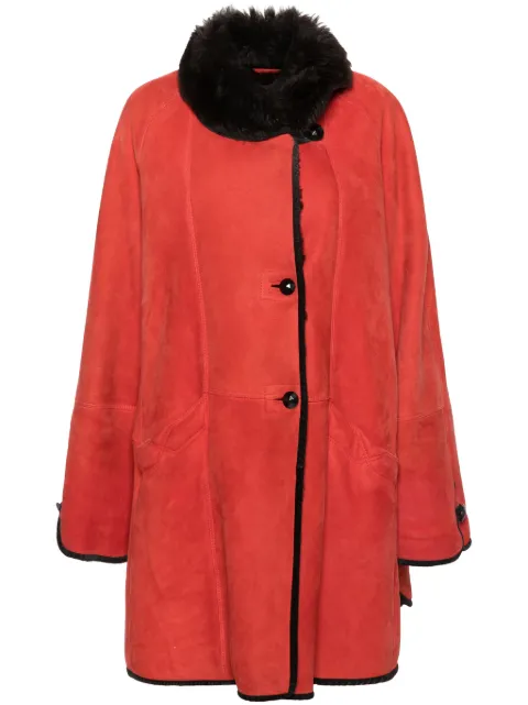 A.N.G.E.L.O. Vintage Cult 1980s shearling-trim suede coat