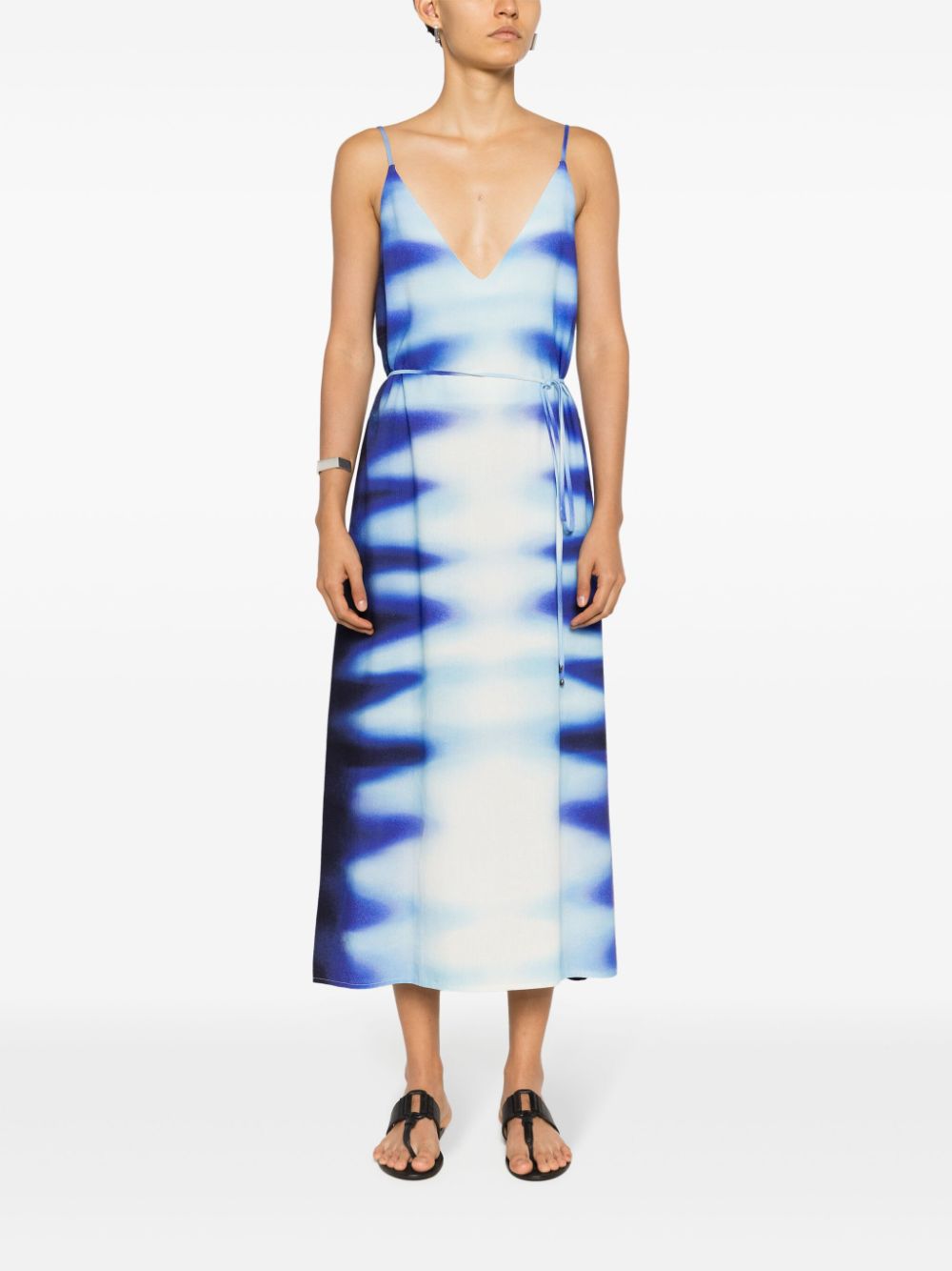 Lenny Niemeyer Midi-jurk met abstracte print - Blauw