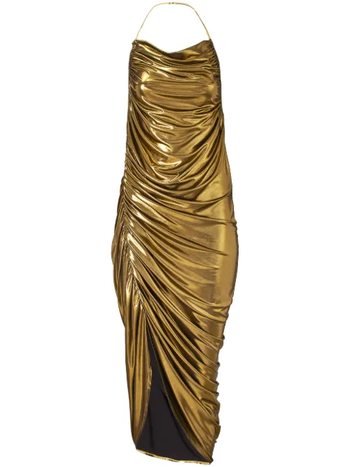 Robe drapée courte à effet métallisé - Marc Jacobs - Modalova