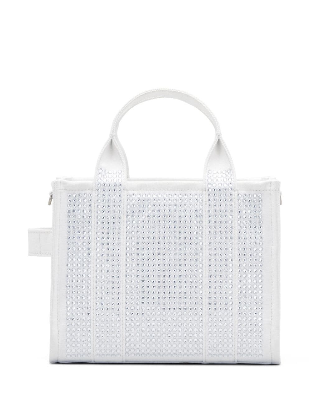 Shop Marc Jacobs The Small Crystal Canvas Tote Bag In White