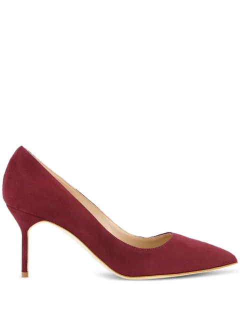 Manolo Blahnik 70mm BB pointed-toe suede pumps