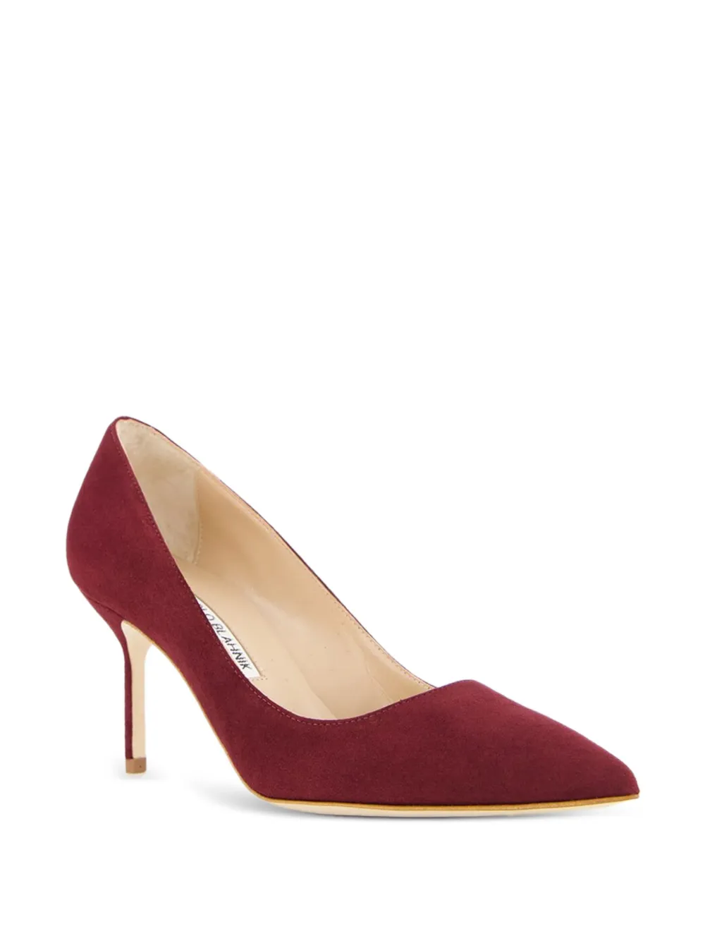 Manolo Blahnik 70mm BB pointed-toe suede pumps Red