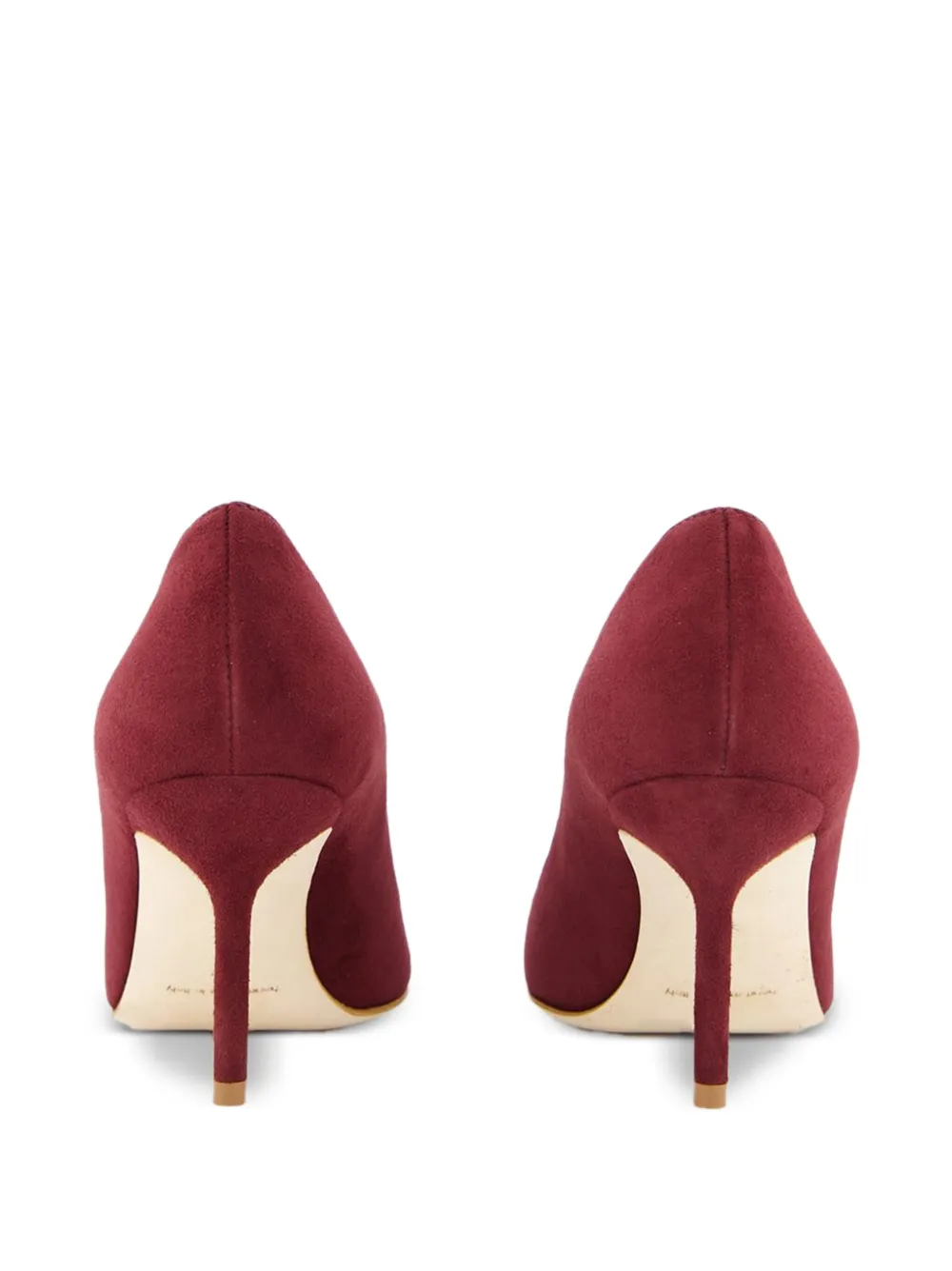 Manolo Blahnik 70mm BB pointed-toe suede pumps Red
