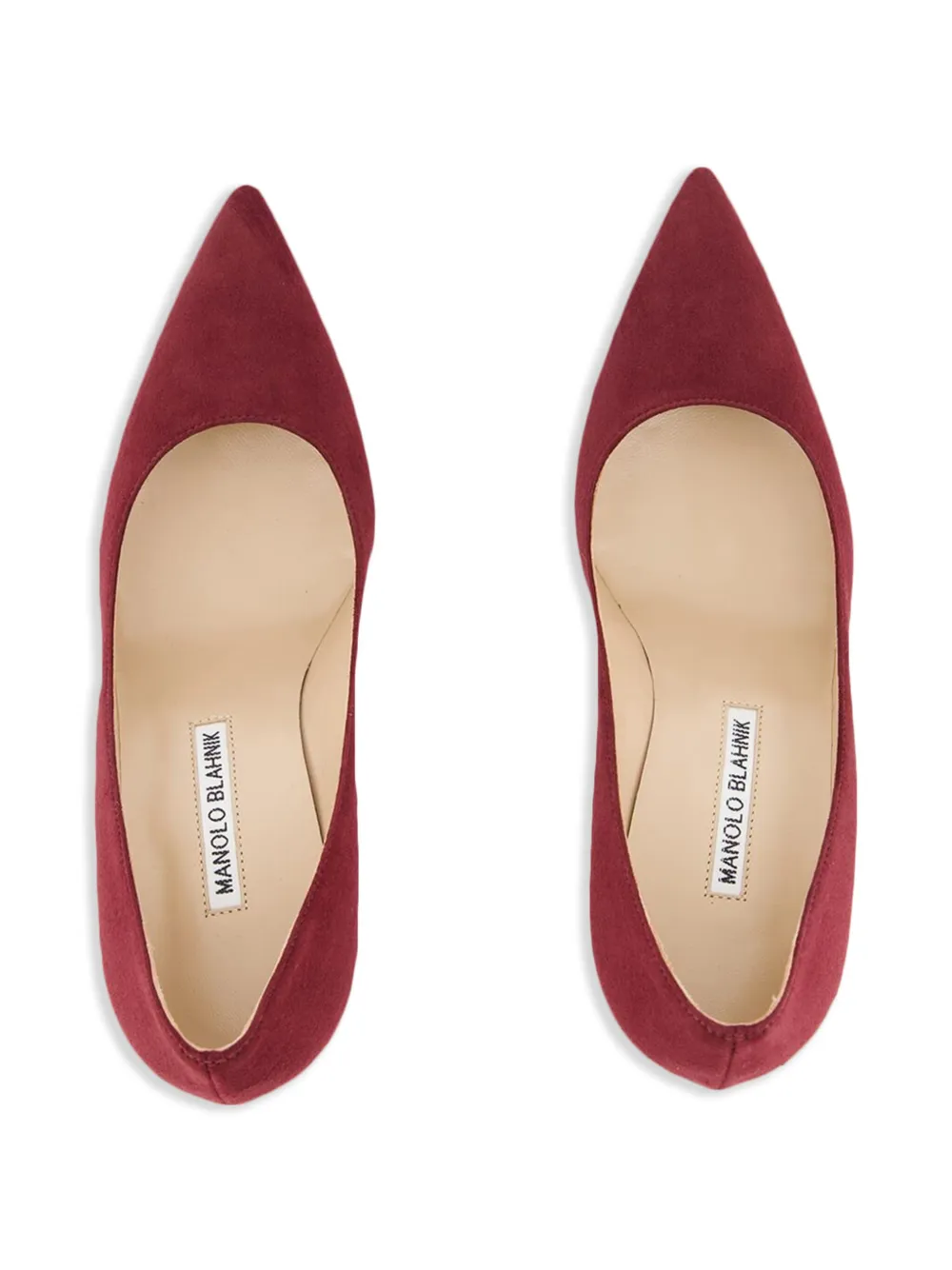 Manolo Blahnik 70mm BB pointed-toe suede pumps Red