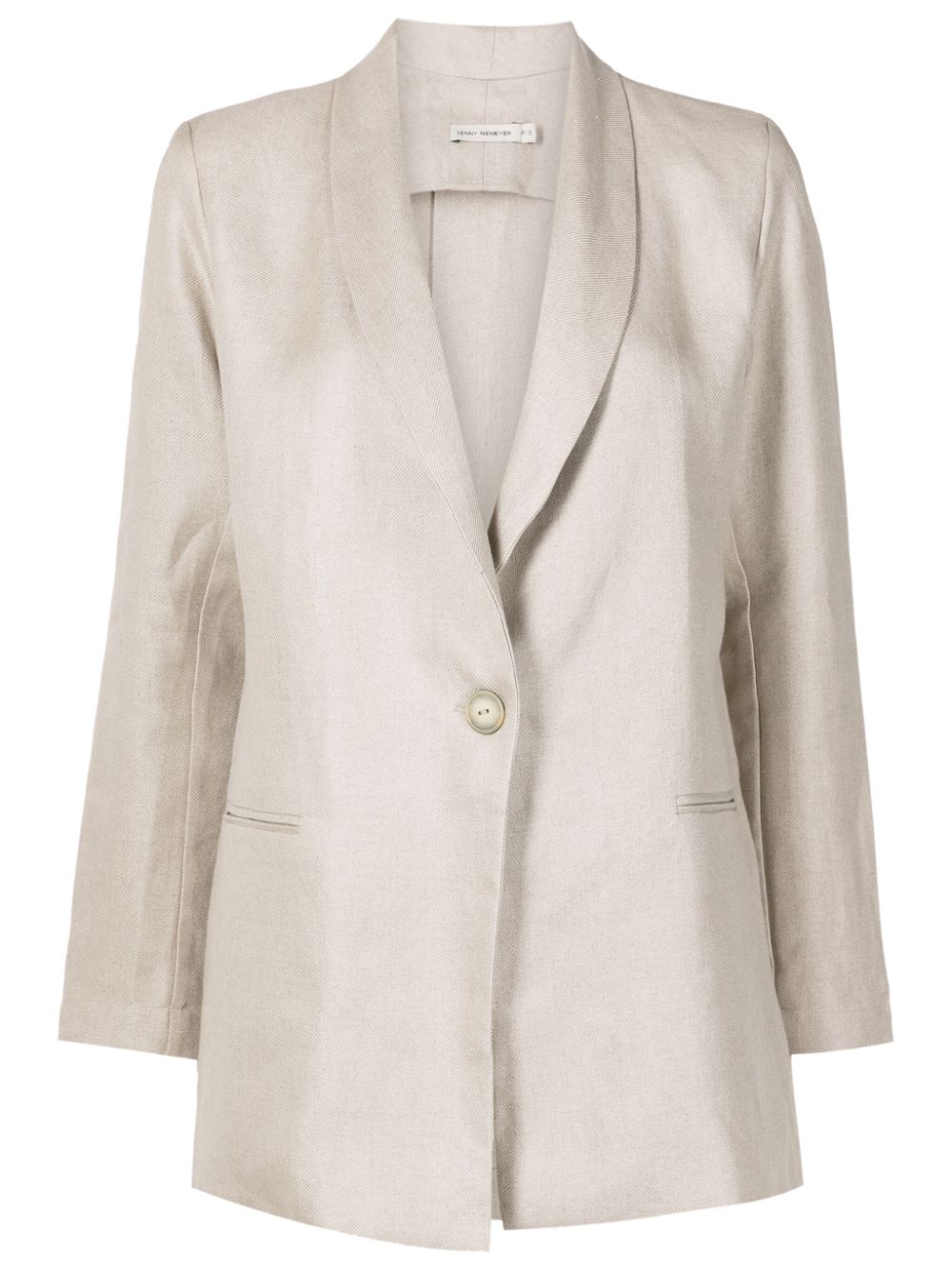 Lenny Niemeyer single-breasted linen blazer - Neutrals