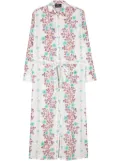 ETRO floral-print shirtdress - White
