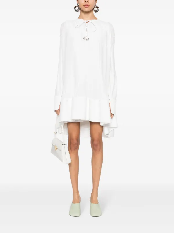VIP【関税送料無料】希少 Lanvin Pleated Mini Dress Lanvin Pleated Mini Dress | White | FARFETCH