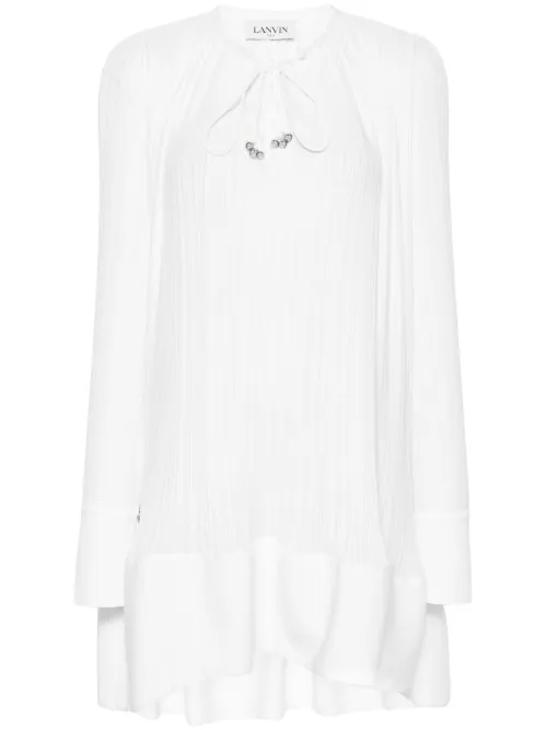 Robe courte à design plissée - Lanvin - Modalova
